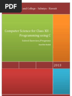 Download Computer Science for Class XII - Programming using C Solved ExercisesPrograms by Raed Shahid SN141222882 doc pdf