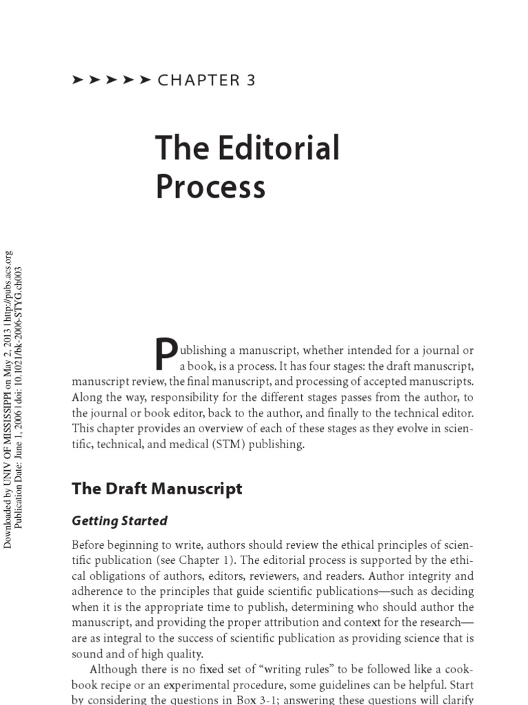 ACS style guide chp.3 Publishing Editing