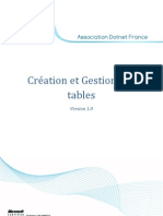 Création et Gestion des tables