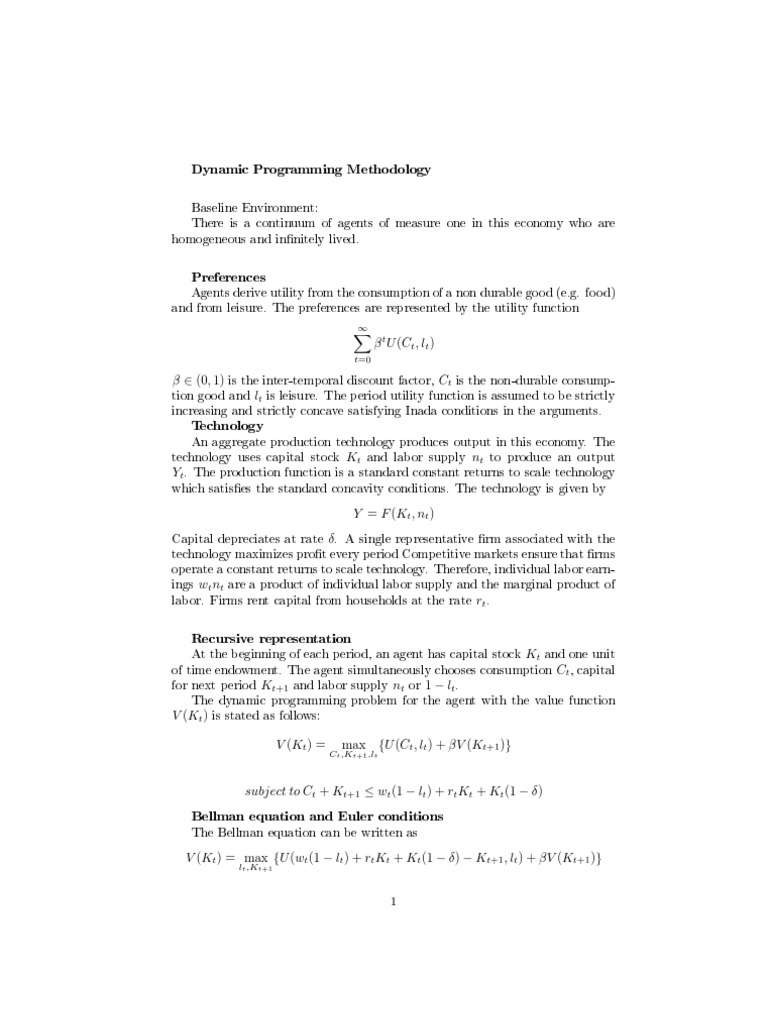Dynamic Programming Method | PDF | Labour Economics | Dynamic Programming