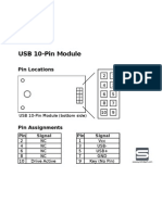 USB 10-Pin Module Pin Information