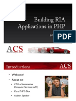 Building RIA Applications in PHP - PHP Quebec 2009 