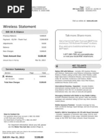 Verizon Bill Statement Example | PDF | Fee | Payments