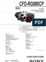 Diagrama de Radiograbadora Sony CFD-RG880CP