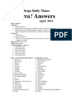 Extra Answers April 2013