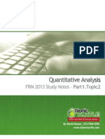 Quantitative Analysis: FRM 2013 Study Notes - Part1.Topic2