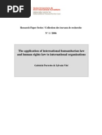 The application of international humanitarian law and human rights law to international organisations
