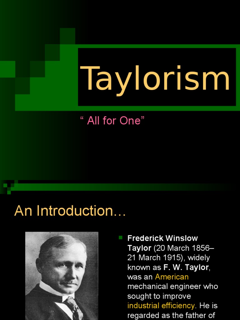 Understanding Taylorism and Its Impact | PDF | Division Of Labour ...