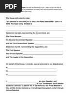 Download Parliamentary Debate Speakers Script by Lynder James SN141287887 doc pdf