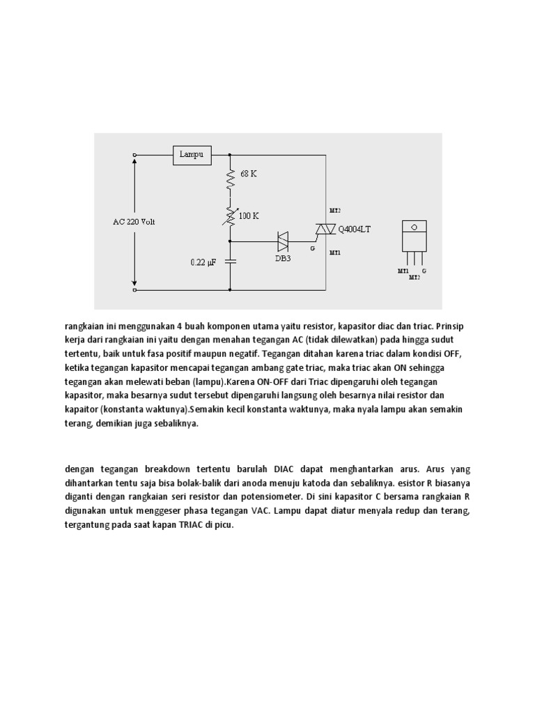 Kerja Rangkaian Dimmer PDF
