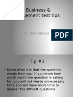 IB Business & Management Test Tips