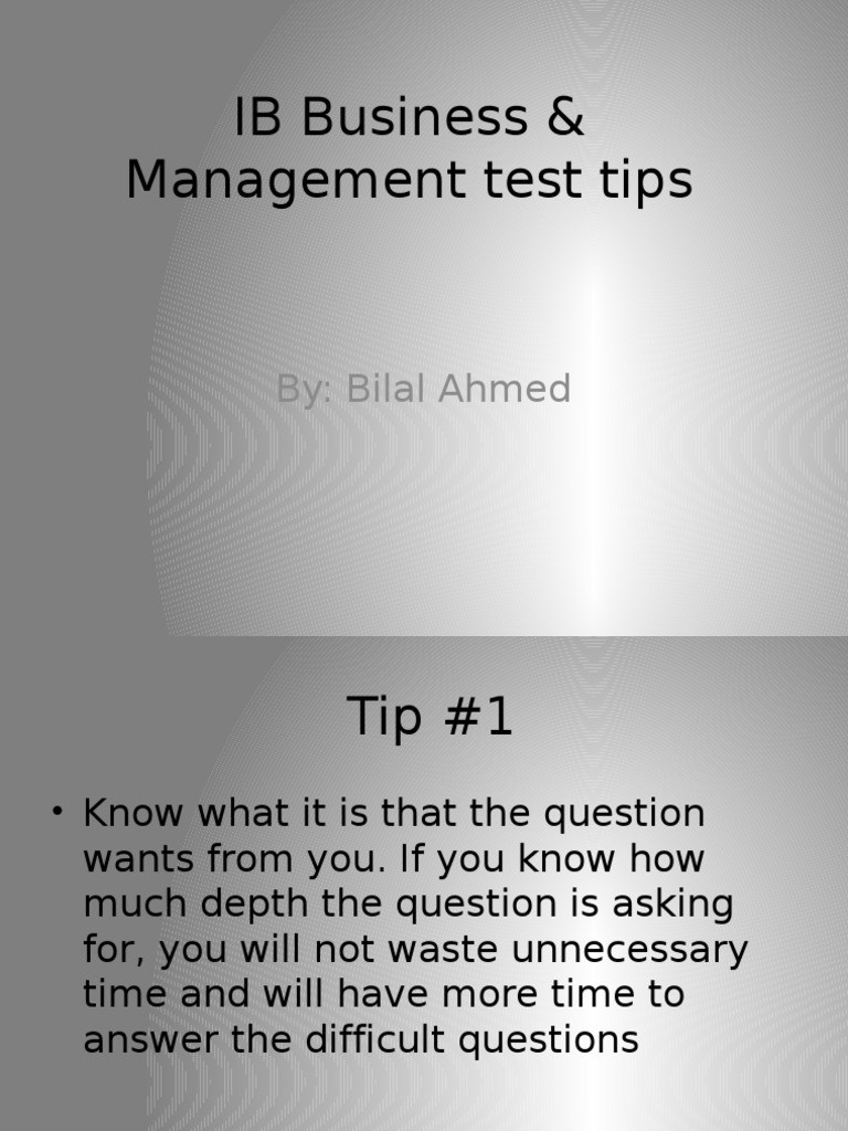 Ib Business Management Test Tips Download Free Pdf Question
