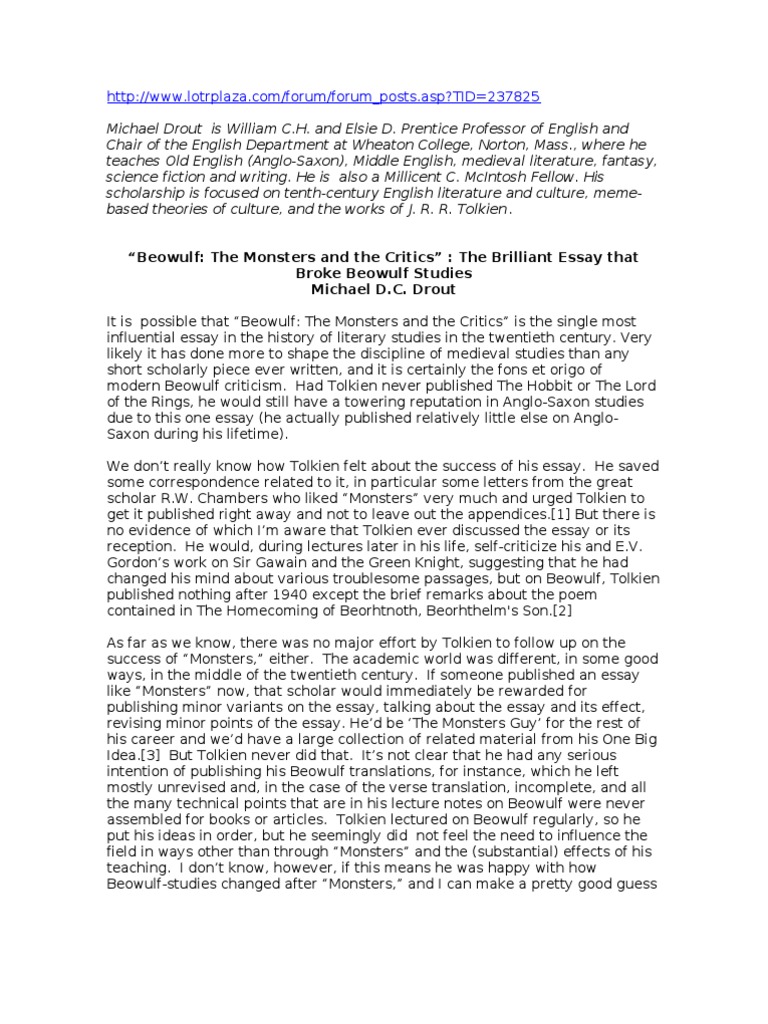 Beowulf essay examples image