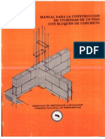 Manual para La Construcción de Viviendas de Un Piso Con Bloques de Concreto