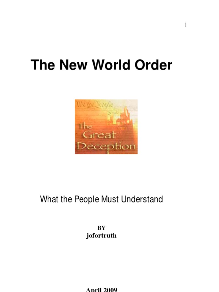 The New World Order - The Great Deception | PDF | Oath Of Office | New ...