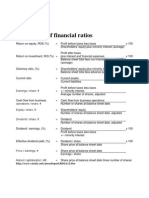 Calculation of Financial Ratios