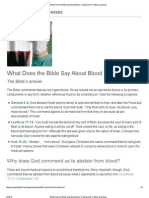 What Does The Bible Say About Blood Transfusions - Bible Questions