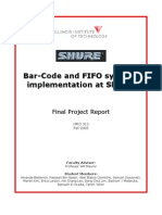 Barcode and FIFO Systems Implementation at SHURE IPRO 313 Final Report F05