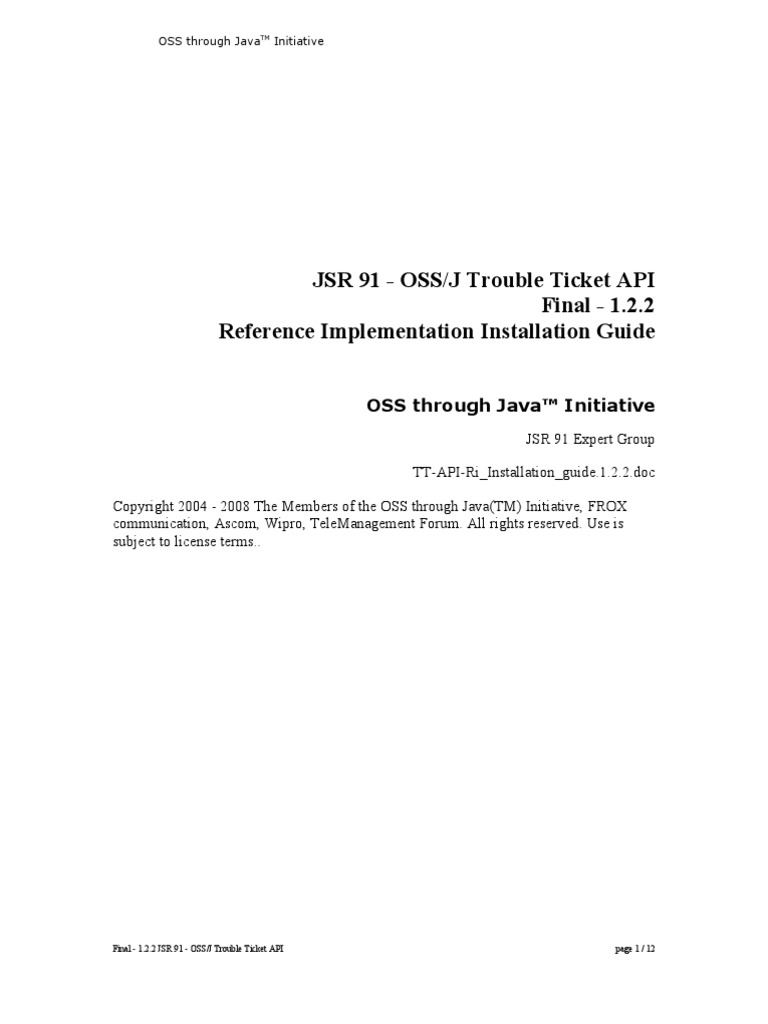 TT API Ri Installation Guide.1.2.2 | PDF | Application Server ...