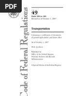 Code of Federal Regulations 49 Parts 100-185