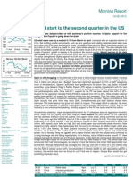 Good Start To The Second Quarter in The US: Morning Report
