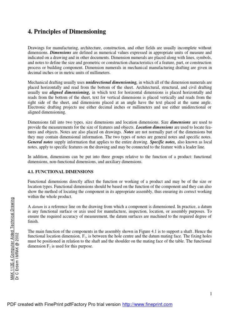 Principles of Dimensioning in CAD | PDF | Engineering Tolerance ...