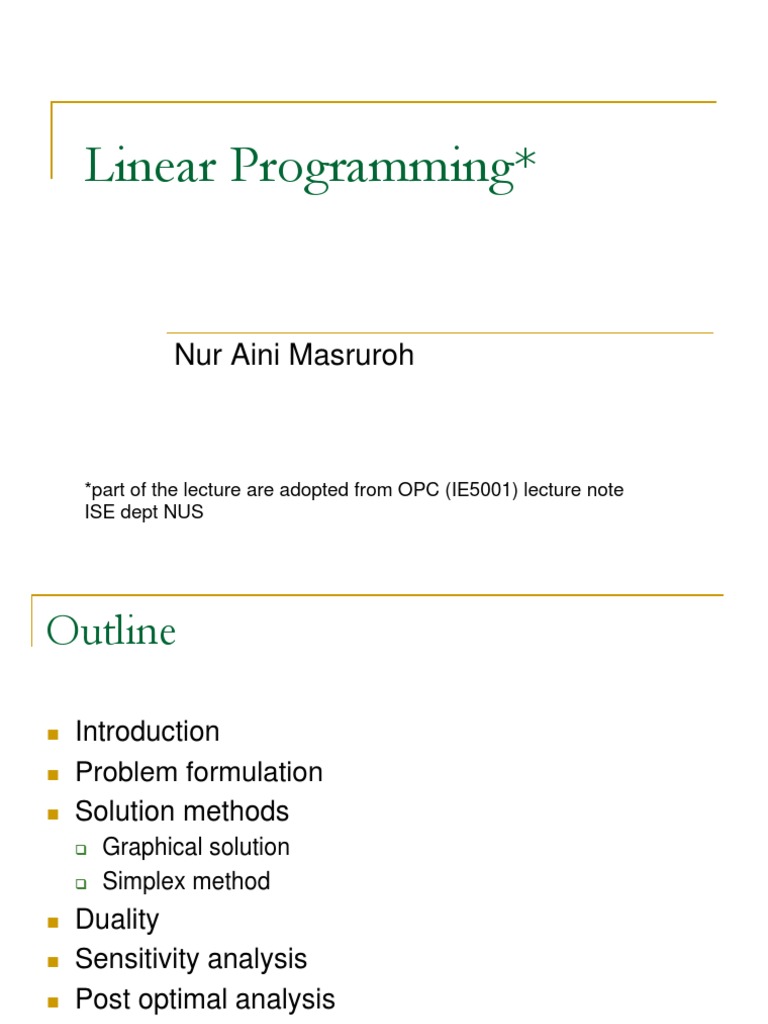 Linear Programming | PDF | Mathematical Optimization | Linear Programming
