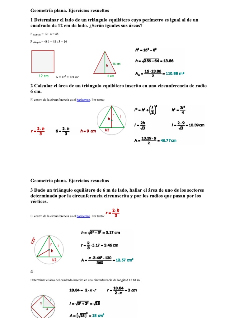 Ejercicios de Geometría Resueltos | PDF