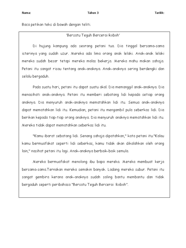 Bersatu Teguh Bercerai Roboh Pdf