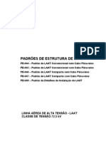 Padrões de estrutura para linhas aéreas de alta tensão de 72,5 kV