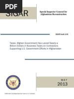 Inspector General's Report on Taxation of U.S. Contractors in Afghanistan