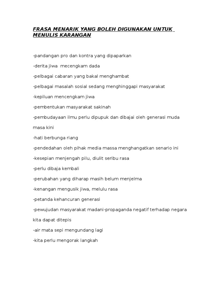 Frasa Menarik Pdf