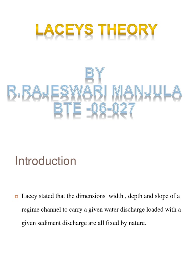 57419 7111 Laceys Theory Sediment Velocity