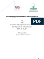 Programme - Rebuilding Egyptian Media for a Democratic Future (March 2011, Cairo)