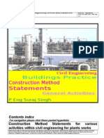 Construction method statements for civil engineering activities