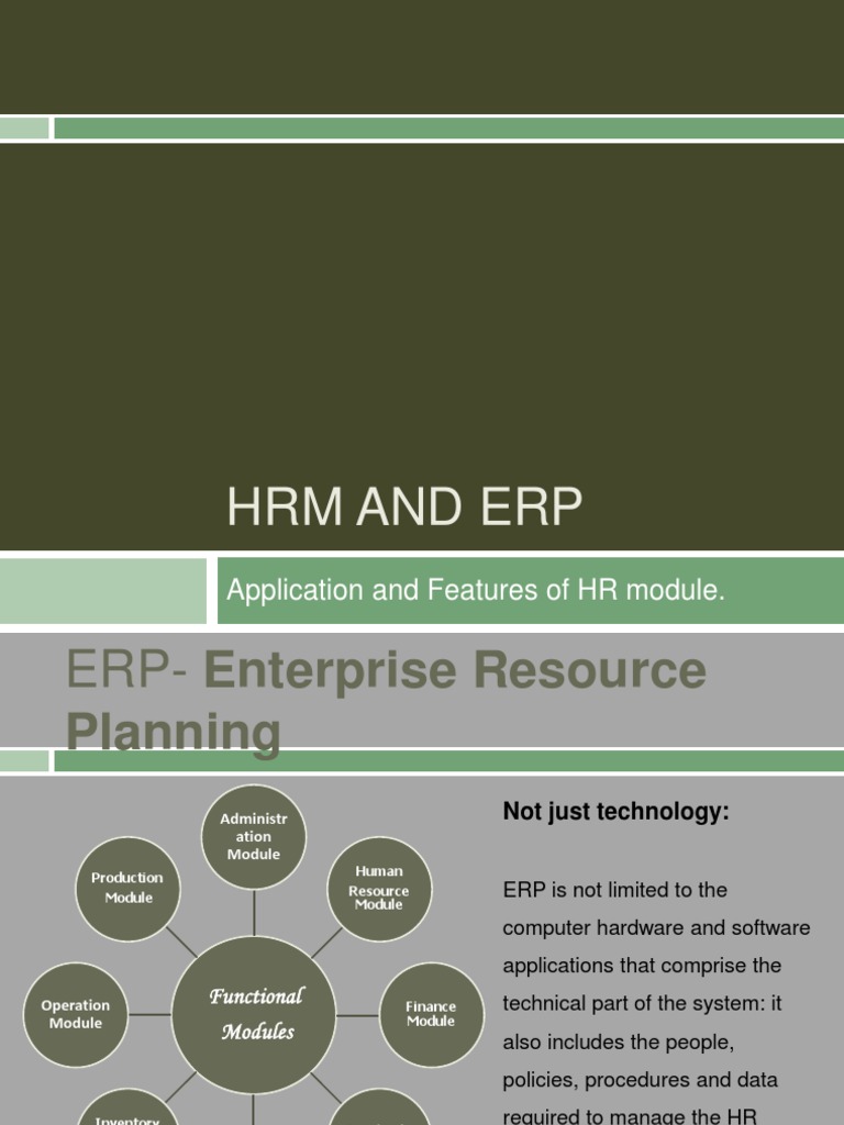HR in ERP. | PDF | Human Resource Management | Enterprise Resource Planning