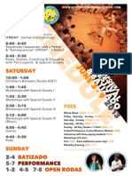New York Capoeira Center Festival & Batizado Schedule 2013