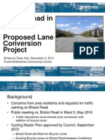 2011 Britannia Town Hall Bicycle Lanes Presentation