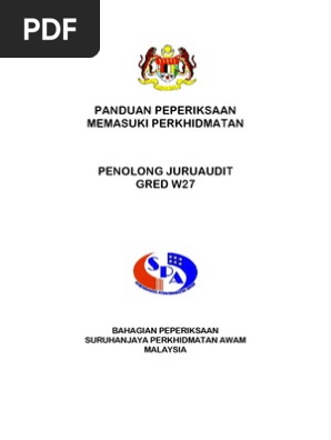Format Dan Contoh Soalan Exam Peperiksaan Penolong Juruaudit W27 Pdf