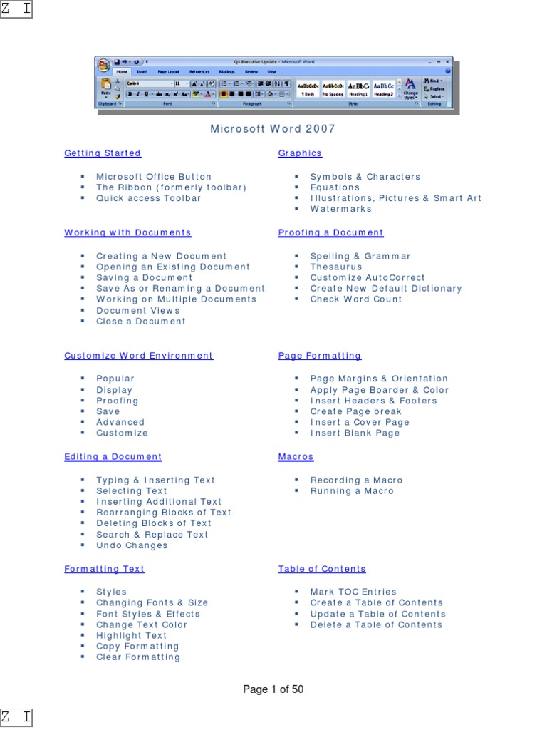 MICROSOFT WORD 2007 TUTORIAL FOR BEGINNERS PDF intelligence overview