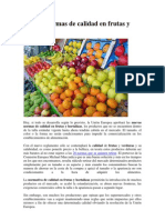 Nuevas Normas de Calidad en Frutas y Hortalizas