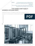 Battery Types Used For Auxiliary Power Supply in Substations and Power Plants