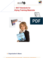 Certifying Training Materials: IBCT Standards For