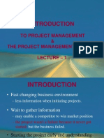 To Project Management & The Project Management Context - 1