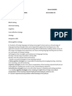 Word Coinage Blind Training Informed Training Cognitive Socio-Affective Strategy Strategy Integrative Skills Metacognitive Strategy