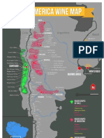 South America - Wine Map / Mapa de las Zonas Viticolas de Sudamerica