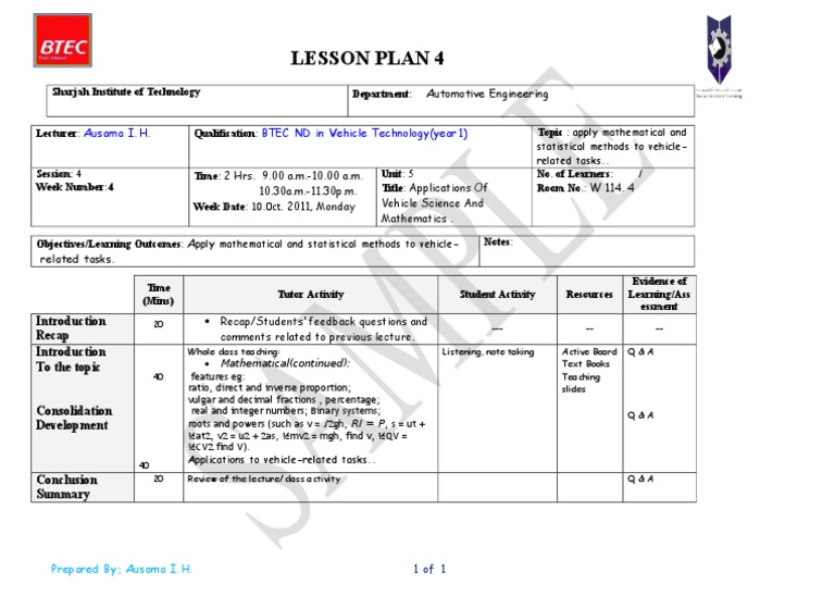Auto Engineering Math Skills | PDF