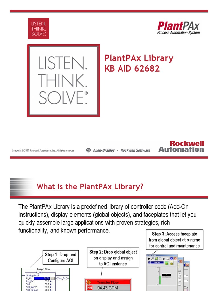 PlantPAx+Library+(KB+62682) | Biblioteca (Informática) | Automatización