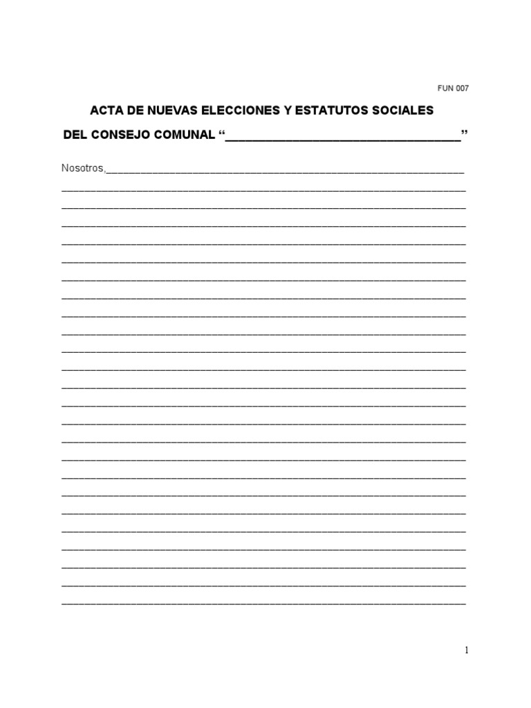 Acta de Nuevas Eleccionesoficial PDF Elecciones Venezuela
