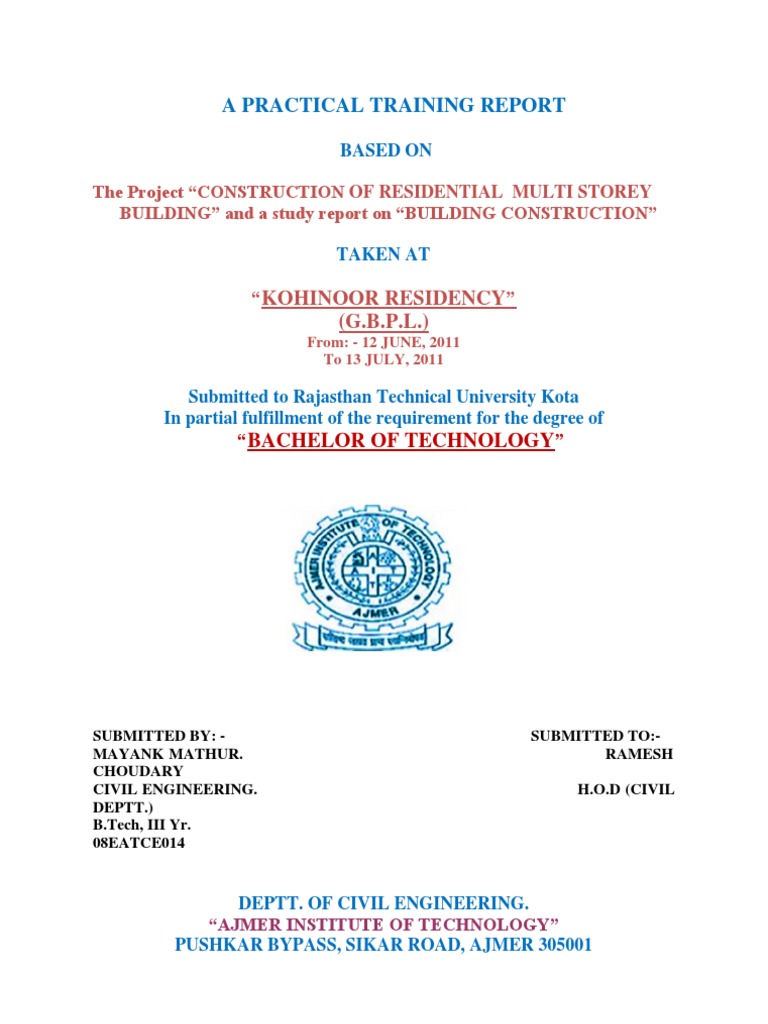 A Practical Training Report | PDF | Art